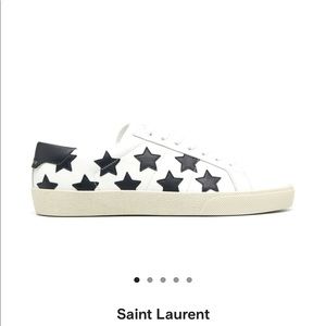 Saint Laurent Leather Court Sneakers